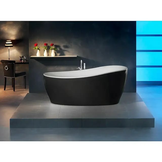 Ottofond Whirlpool Aviva Komfort-Light-/Silentsystem 180 cm x 85 cm Schwarz-Weiß