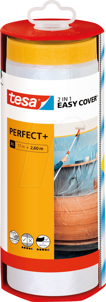 Tesa Abdeckfolie inkl. Klebeband im Spender Easy Cover Perfect+ XL