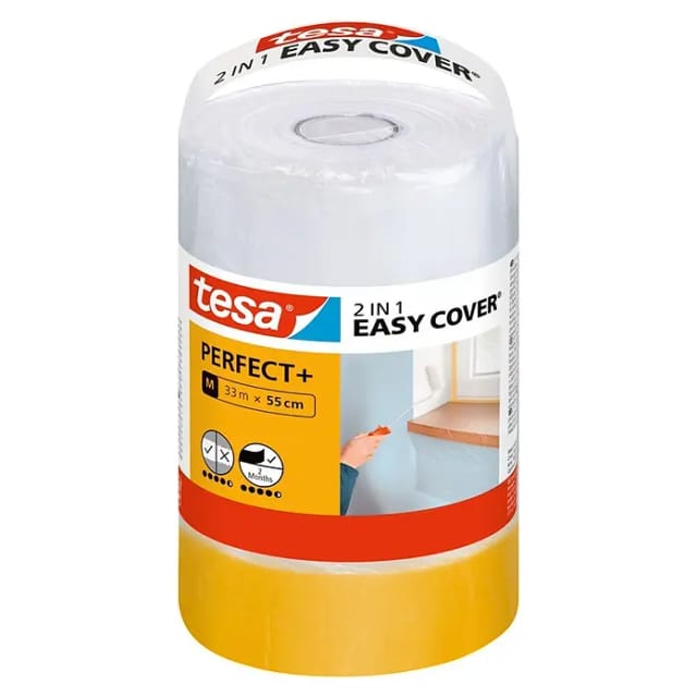 Tesa Abdeckfolie inkl. Klebeband Easy Cover Perfect+ M Nachfüllung
