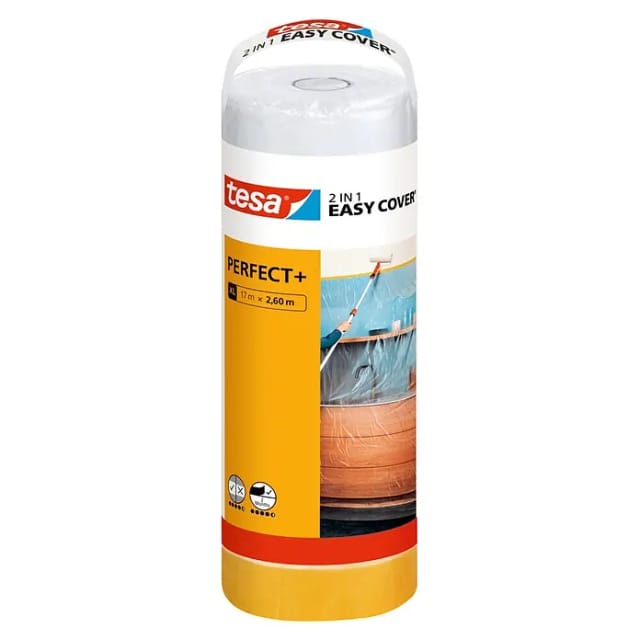 Tesa Abdeckfolie inkl. Klebeband Easy Cover Perfect+ XL Nachfüllung
