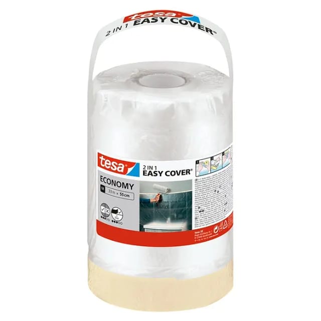 Tesa Abdeckfolie inkl. Klebeband Easy Cover Economy M Nachfüllung