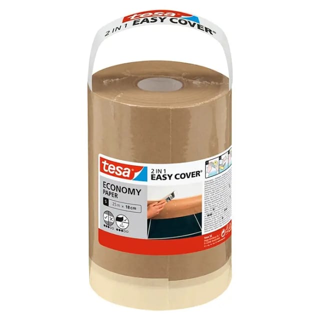Tesa Abdeckpapier inkl. Klebeband Easy Cover Economy S Nachfüllung