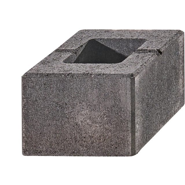 Kann Lindeza-Mauer Halbstein 20 cm x 20 cm x 15 cm Vulkananthrazit