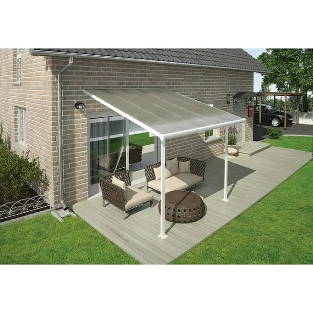 Palram - Canopia Terrassenüberdachung Feria Weiß 3x3.05