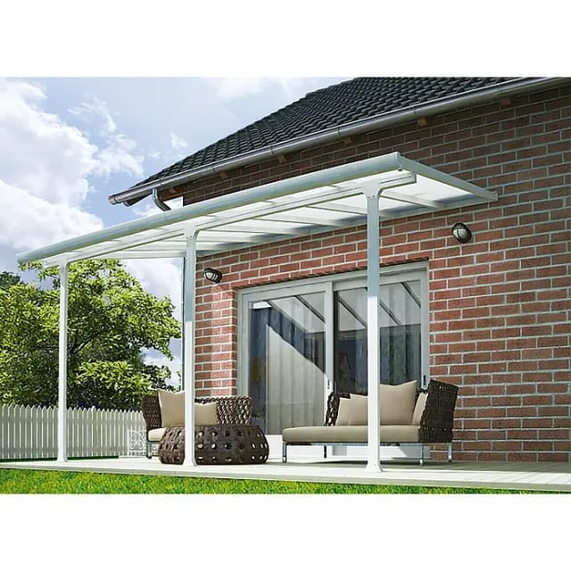 Palram - Canopia Terrassenüberdachung Feria Weiß 3x4.25