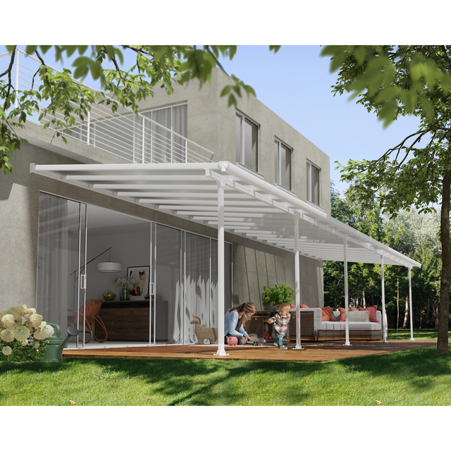 Palram - Canopia Terrassenüberdachung Feria Weiß 3x10.92