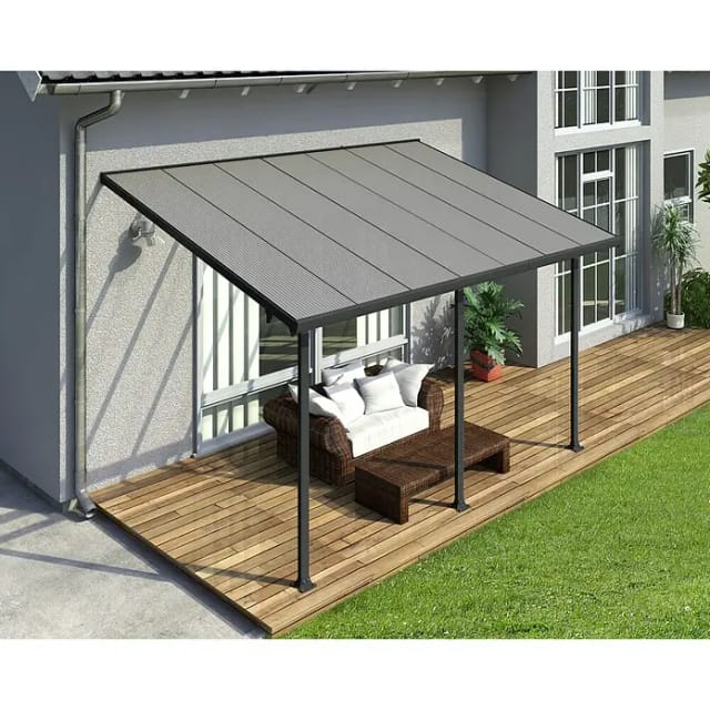 Palram - Canopia Terrassenüberdachung Feria Anthrazit 3x4.25