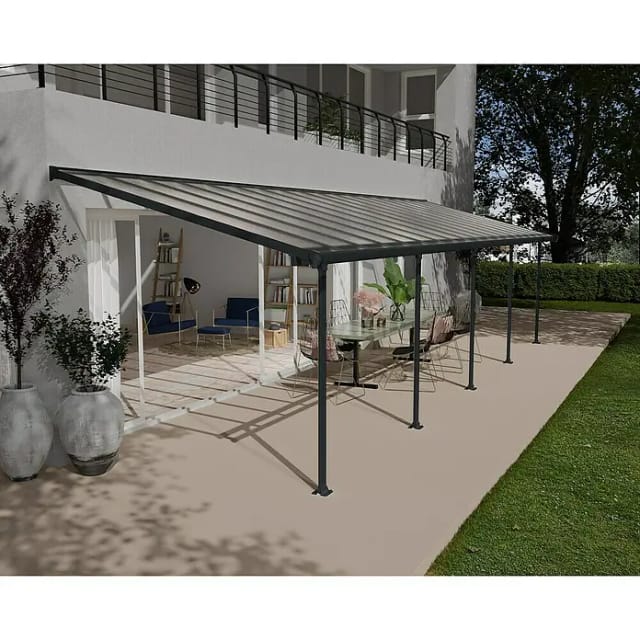 Palram - Canopia Terrassenüberdachung Feria Anthrazit 3x9.71
