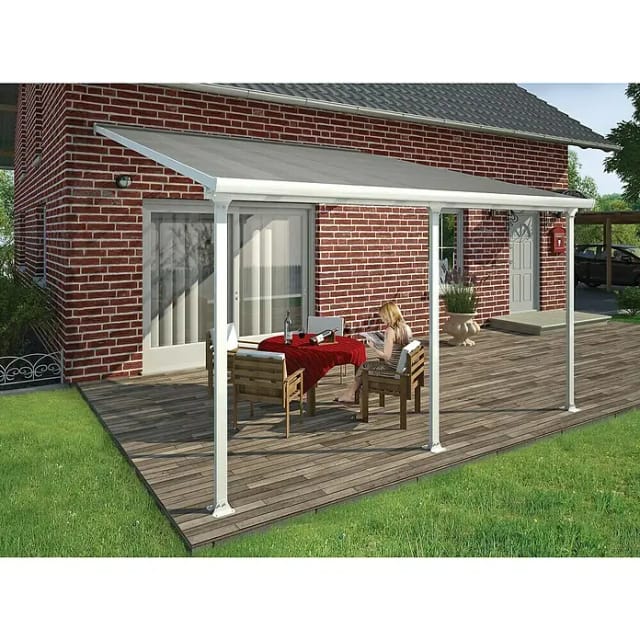 Palram - Canopia Terrassenüberdachung Feria Weiß 4x4.2