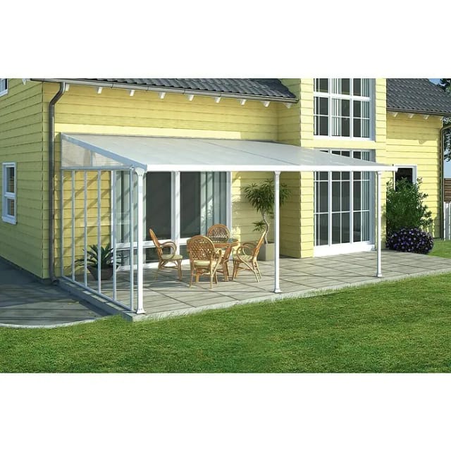 Palram - Canopia Terrassenüberdachung Feria Weiß 4x6.06