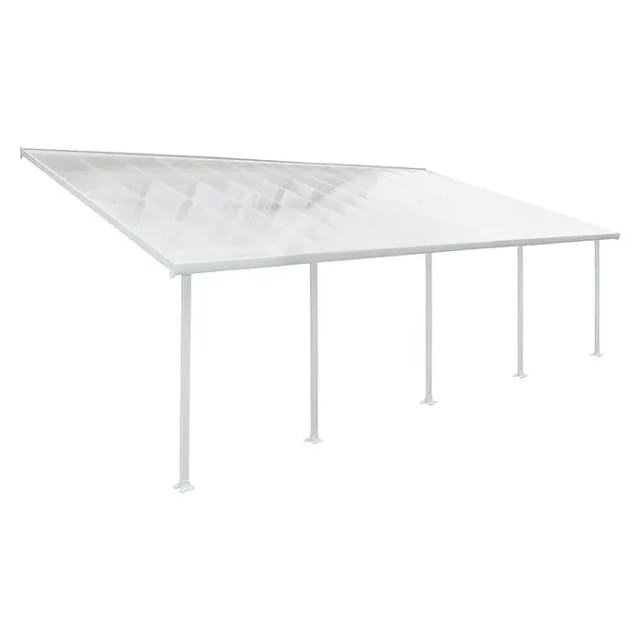 Palram - Canopia Terrassenüberdachung Feria Weiß 4x7.87
