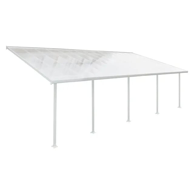 Palram - Canopia Terrassenüberdachung Feria Weiß 4x8.50