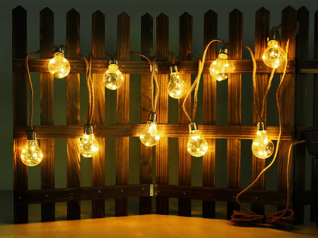 Globo LED-Solarlichterkette Kunststoff Amber