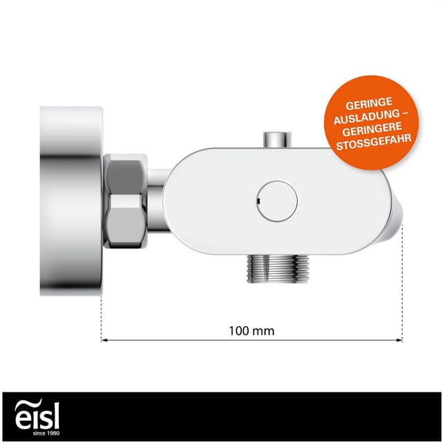 Eisl Wannenarmatur mit Schwallauslauf Carneo Chrom