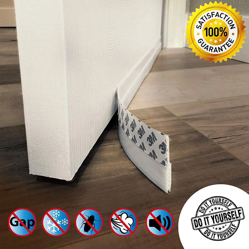 Türdichtungsleiste – Verstellbare Türdichtung Aus Gummi Und Pvc – Für Standard-innentüren – Länge 100 Cm