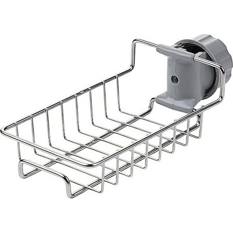 Schwammhalter – Schwammhalter Aus Edelstahl 304 – Zur Befestigung An Küchen- Oder Badezimmerarmaturen – Geeignet Für Durchmesser Von 15 Bis 28 Mm – 1 Stück