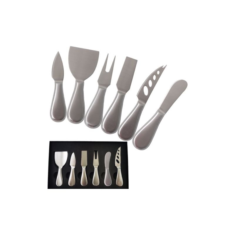 Käsemesser-set – 5-teilig, Aus Edelstahl – Ergonomisches Design – Für Alle Käsesorten – 5 Stück