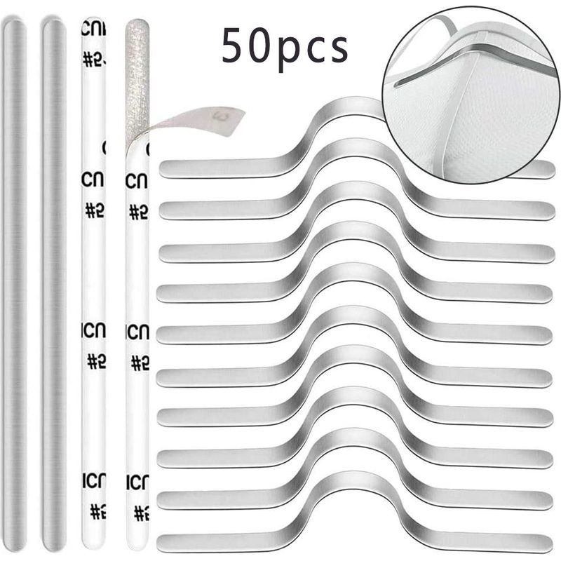 Nasenbügel - Aluminium - 90 Mm - Selbstklebend - Für Mundschutz - 80 Stück