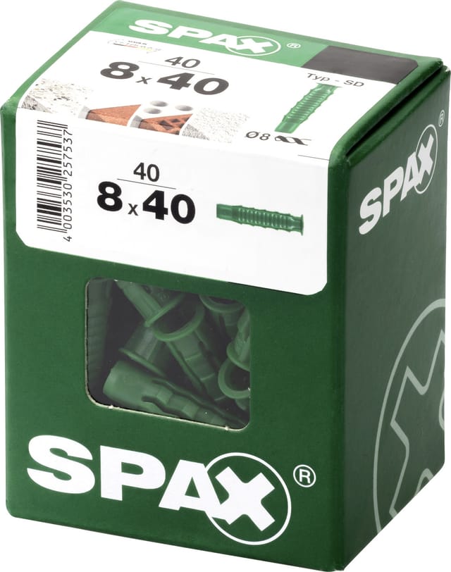 Spax Spreizdübel Typ - SD 8 mm x 40 mm Nylon 40 Stück