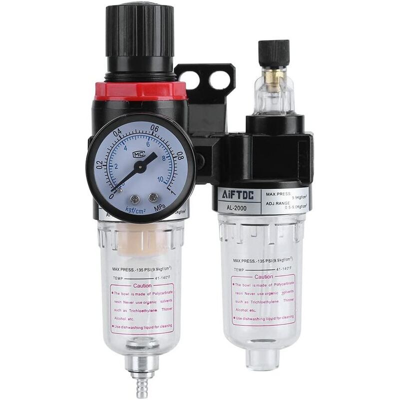 Reglerfilter – Wasser-/ölabscheider – Luftdruckregler – Pneumatischer Schmierer – 1/4 Zoll – 40 Μm – 0,05 Bis 0,85 Mpa – 1 Stück