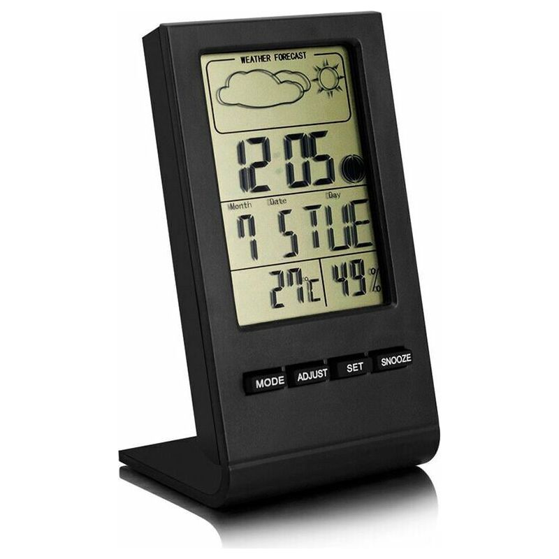 Drahtlose Wetterstation – Innen-/außenthermometer, Hygrometer Und Barometer – Farb-lcd-display Mit Außensensor – Anzeige Von Uhrzeit, Datum Und Phase – 1 Stück