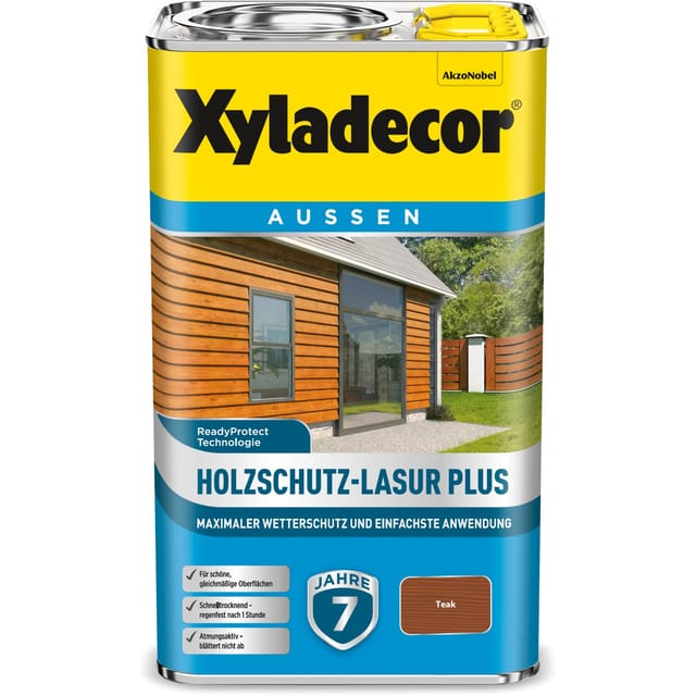 Xyladecor Holzschutz-Lasur Plus Teak 2,5,