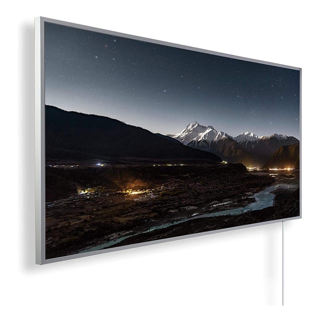 Könighaus Infrarotheizung Panorama-Serie 50 cm x 60 cm 300 W Berg Tal und Sterne