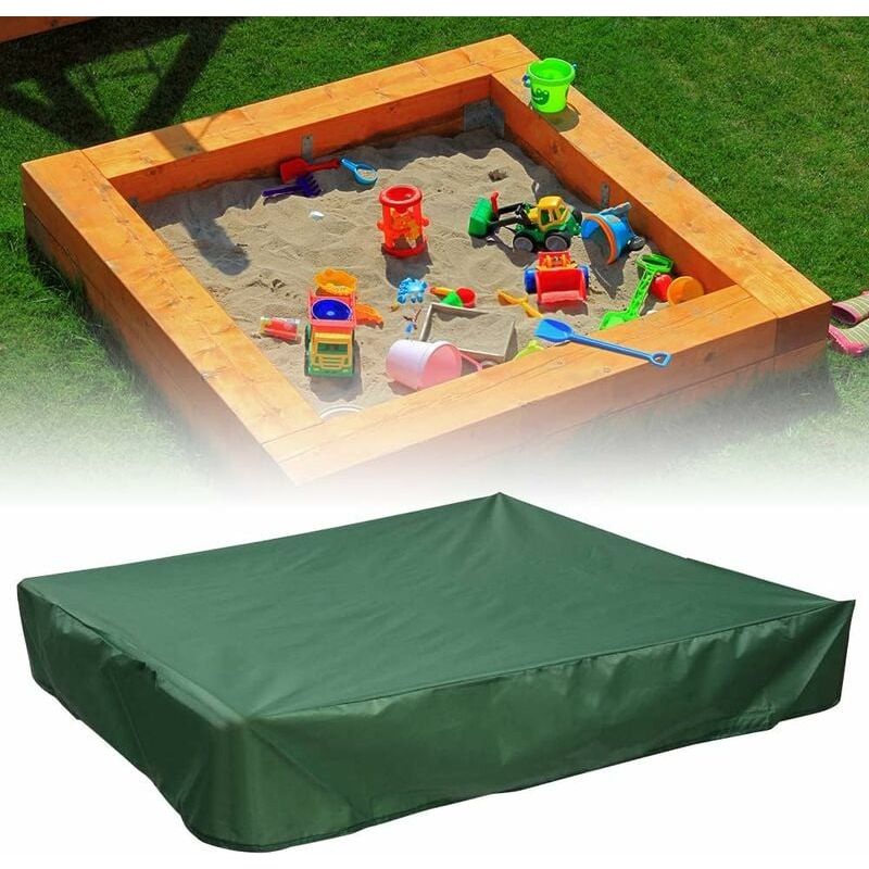 Sandkastenabdeckung – 120 X 120 Cm – Wasserdichtes Und Uv-beständiges 210d Oxford-gewebe – Mit Kordelzug – Grün