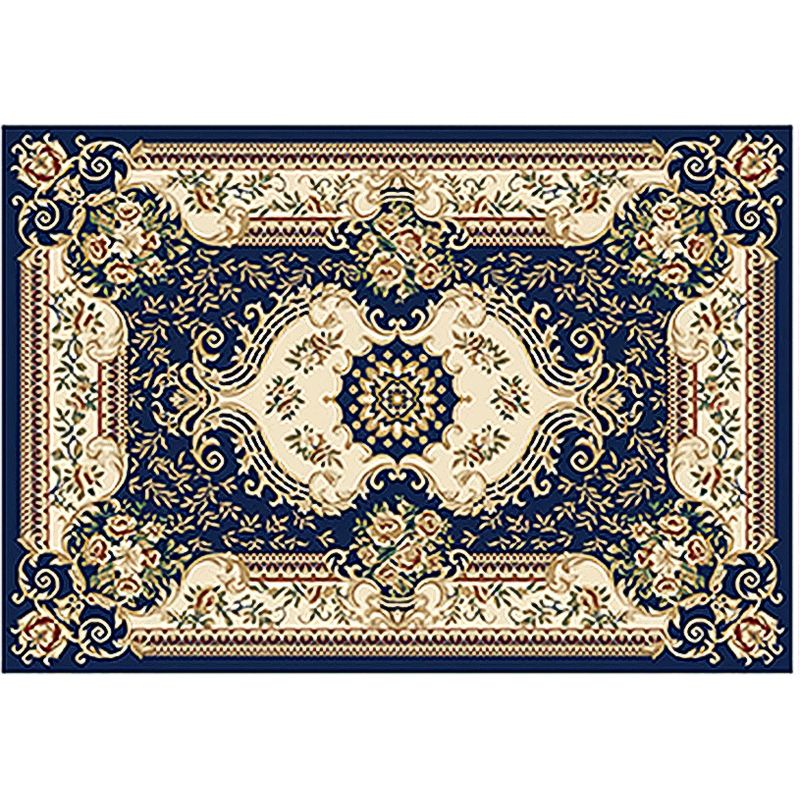Rechteckige Badematte Mit Rutschfester Latex-rückseite, Gold-grünem Damastblattmuster, 50 X 80 Cm, 1 Stück