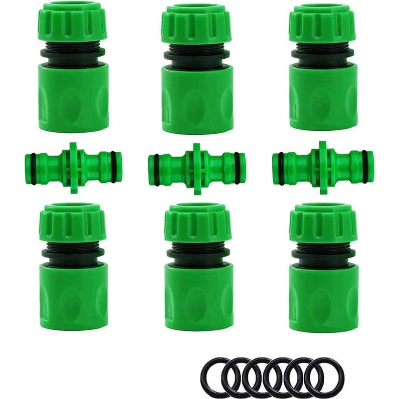 Schnellkupplungs-schlauchverbinder – Abs – 12 Mm Innendurchmesser / 16 Mm Außendurchmesser – Für Gartenbewässerung, Balkon Und Autowäsche – 9er-pack