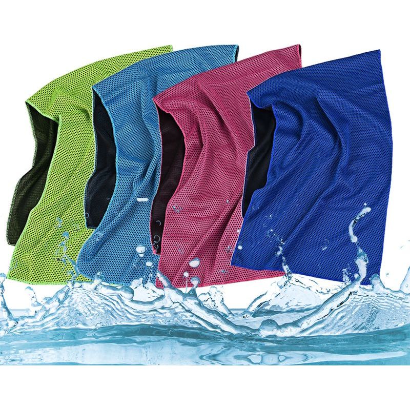 Kühlhandtuch – Mikrofaser – 30 X 80 Cm – Für Fitness, Yoga, Wandern, Camping, Golf – 4er-set Mit Wasserdichter Tasche