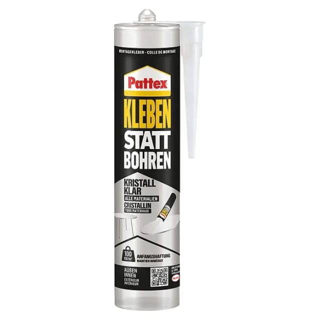 Pattex Kleben statt Bohren Kristallklar Montagekleber 290 g Kartusche