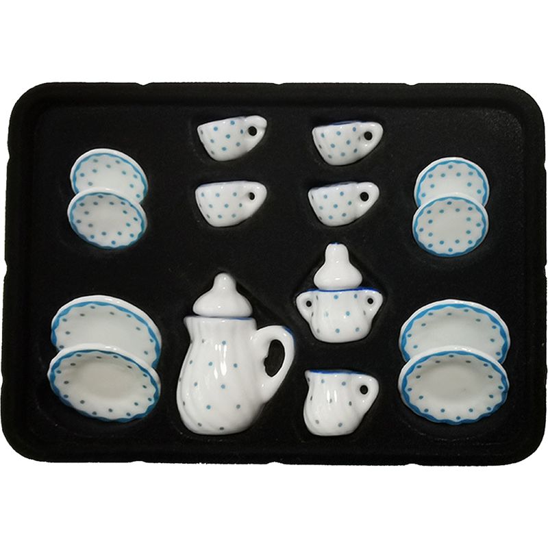 Miniatur-geschirrset – Porzellan-tee- Und Kaffeeservice Im Maßstab 1:12 – Für Puppenhäuser – 16-teilig