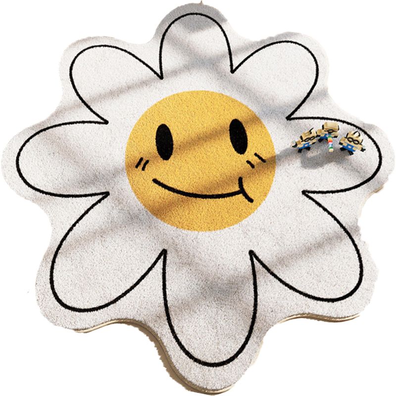 Badematte – Rutschfest – Saugfähig – 60 X 90 Cm – Smiley- Und Sonnenblumenmuster – 1 Stück