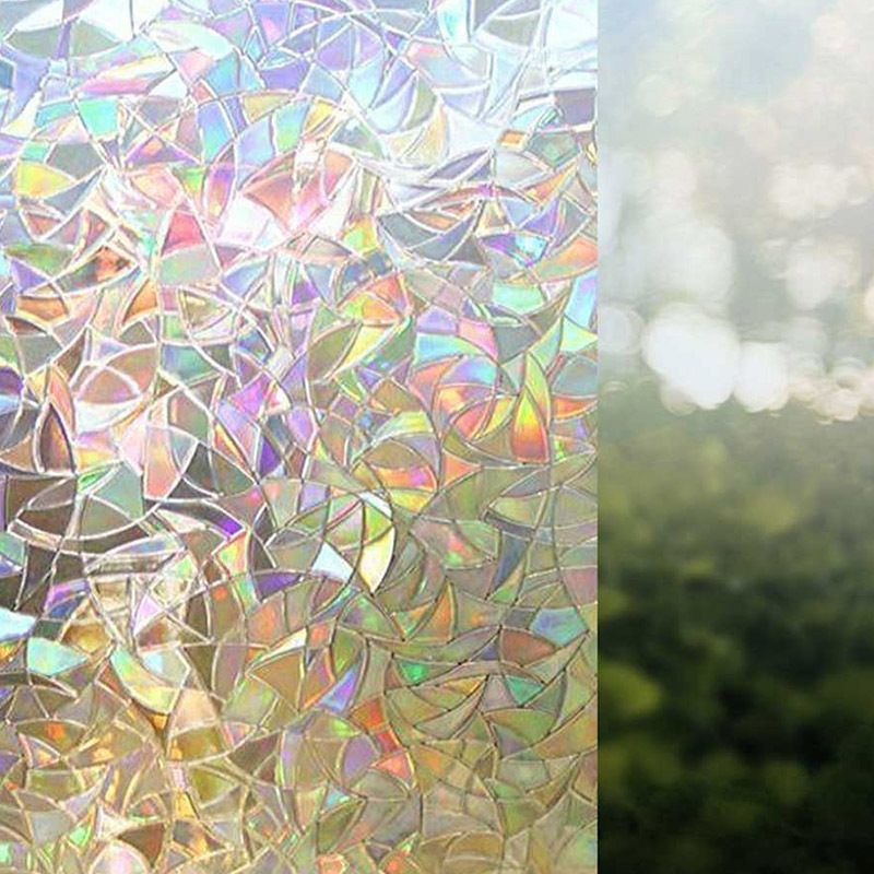 Fensterfolie – Statisch Haftende Sichtschutzfolie – 3d-regenbogeneffekt – 45 X 200 Cm – Für Glasfenster Oder -türen