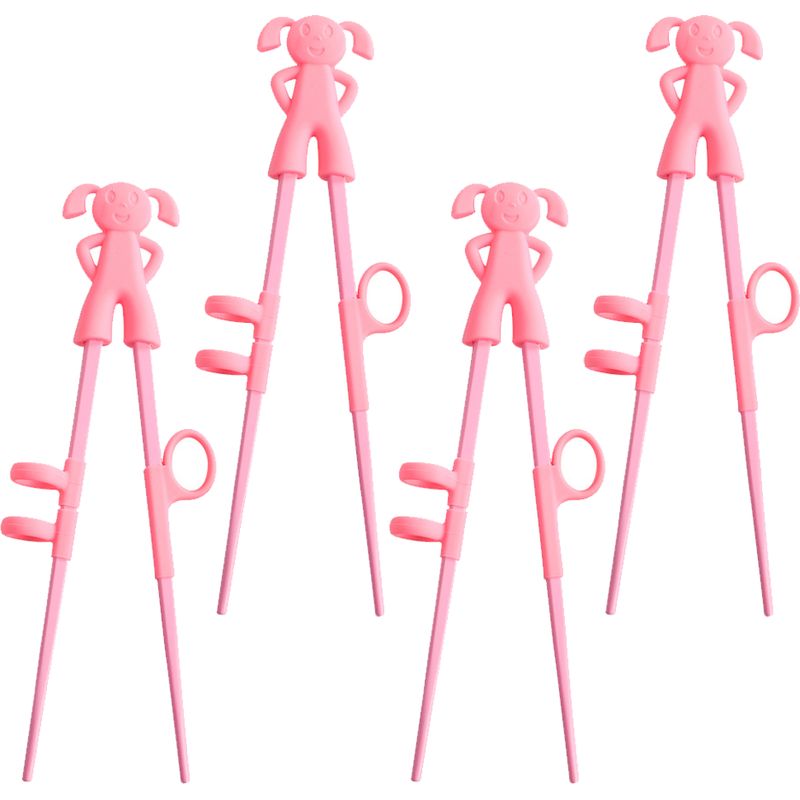 Essstäbchen Für Kinder – Ergonomische Lernstäbchen Mit Abnehmbaren Tiermotiven – Für Kinder Von 3 Bis 8 Jahren – 4er-pack
