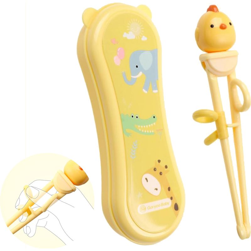 Essstäbchen Für Kinder – Lernstäbchen Für Babys Von 1 Bis 6 Jahren – Weicher Silikonring – Verrutschsicherer Verschluss – 1 Stück