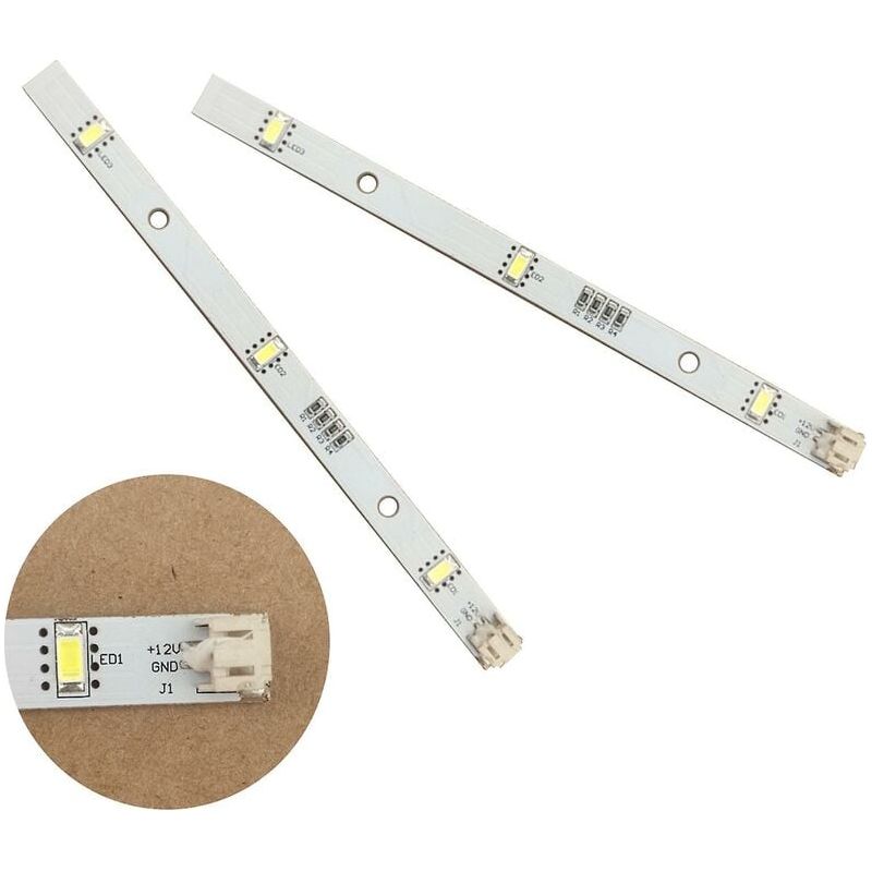 Led-streifenleuchte – 16 Cm – 12 V Dc – Tageslichtweiß 5700 K–6500 K – Für Kühlschrank Und Gefrierschrank – 2 Stück