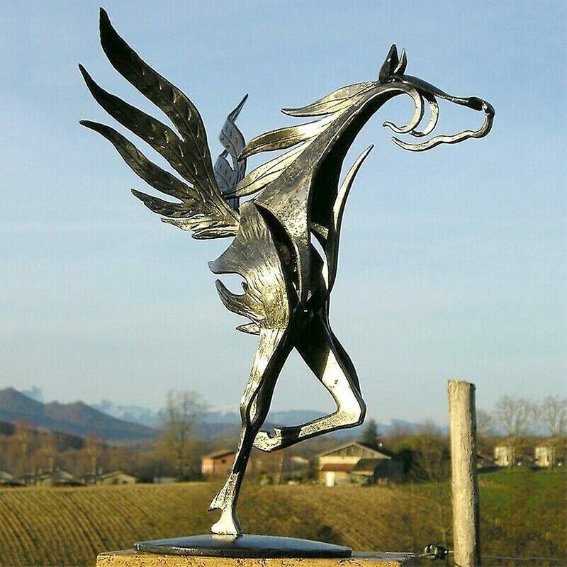 Pferdestatue – Metall – Außendekoration Für Garten Oder Haus – Wetterfest – 1 Stück