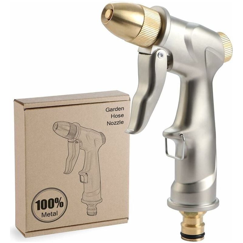 Spritzpistole – Metall Und Messing – Hochdruck – Für Gartenbewässerung, Autowäsche, Duschen, Haustierpflege – 1 Stück