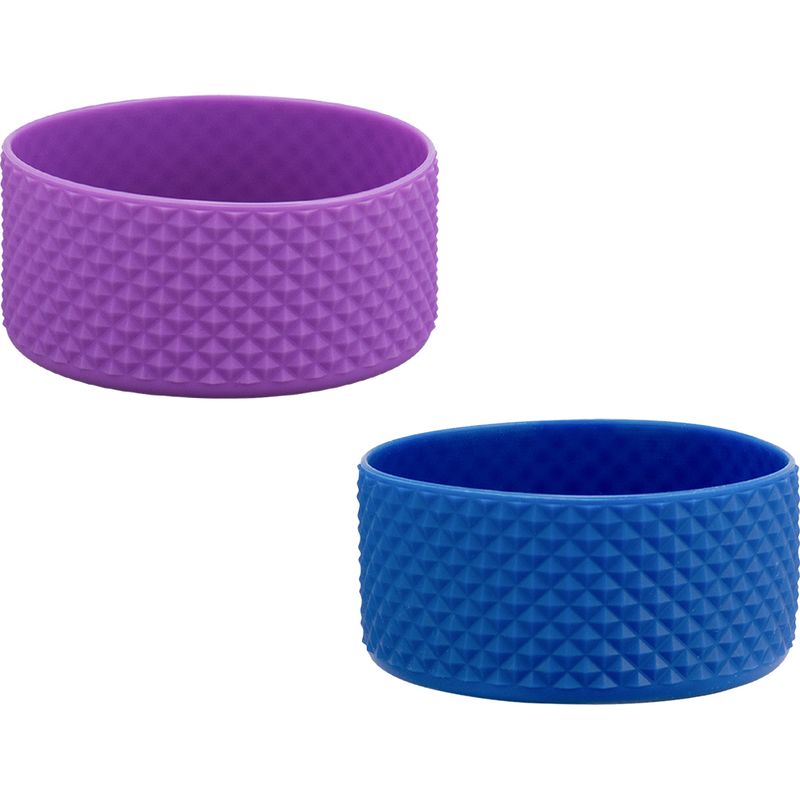 Silikon-flaschenhülle – Rutschfest Mit Diamantstruktur – Kompatibel Mit Flaschen Von 12 Bis 40 Oz Und Standard-wasserflaschen – 2 Stück