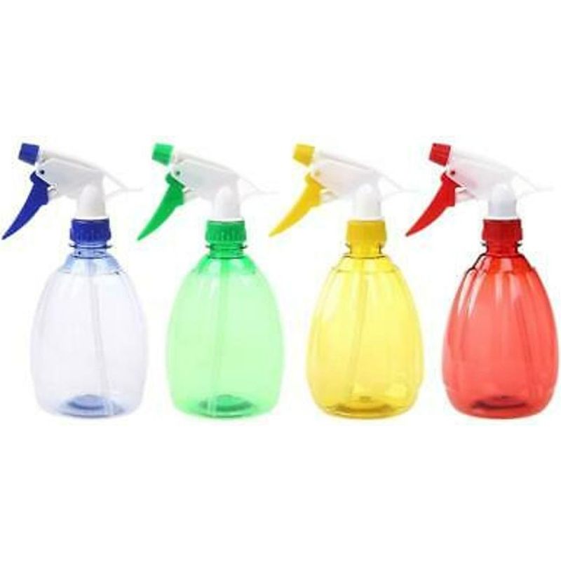 Leere Sprühflasche – 500 Ml – Manuelle Druckbetätigung – Verstellbare Düse: Strahl/nebel/aus – Polypropylen – 4 Stück