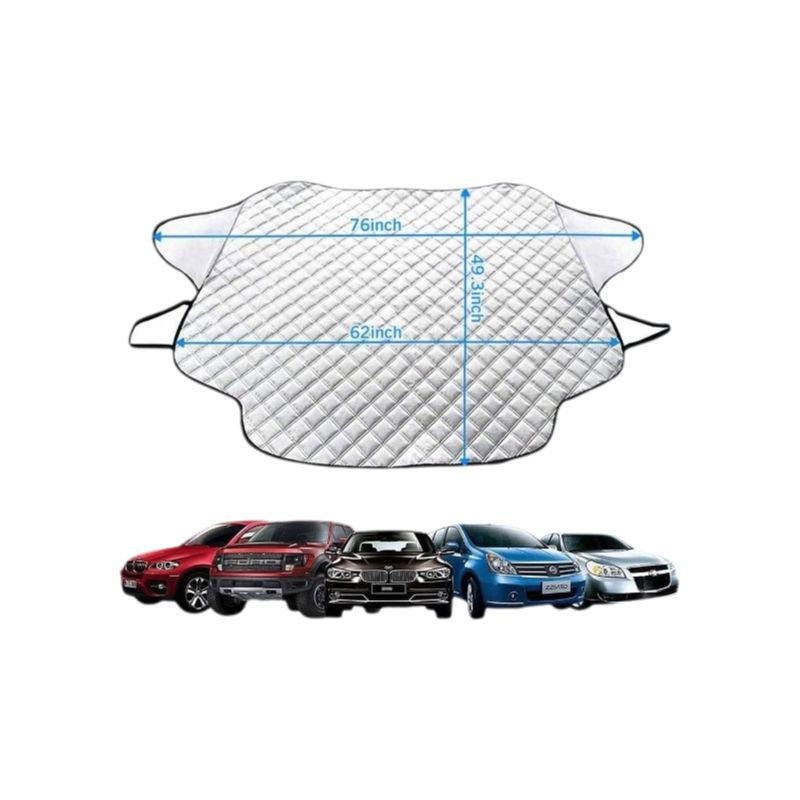 Frontscheiben-sonnenschutz – Magnetische Sonnenblende, Frostschutz, Uv-schutz, Faltbar – Für Pkw Und Suvs – 193 X 126 Cm