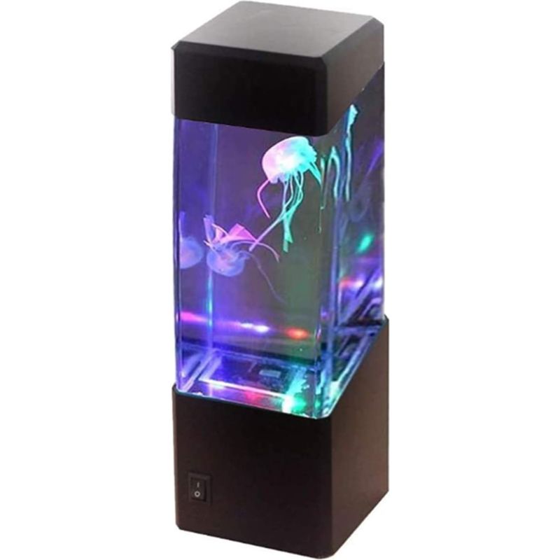 Quallenförmige Lampe – Stimmungsleuchte Mit Farbiger Led-beleuchtung – Für Schlafzimmer, Büro, Wohnaccessoires – 1 Stück