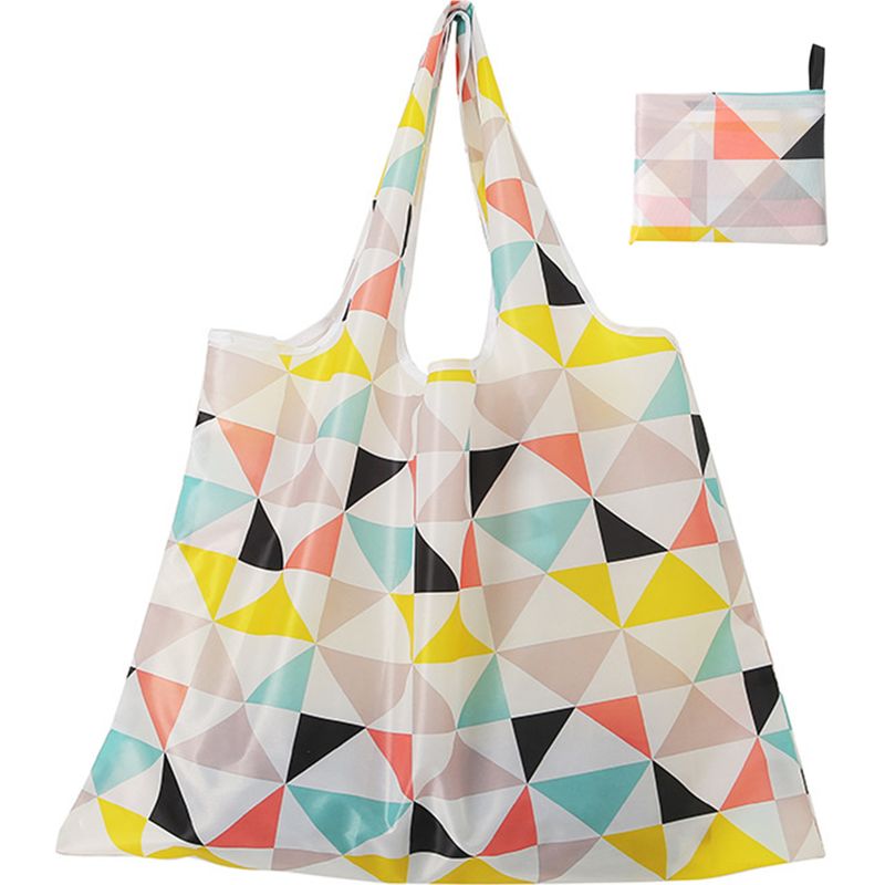 Wiederverwendbare Tasche – Faltbare Einkaufstasche – Wasserabweisendes Material – 68 X 58 Cm (ausgeklappt) – 15 X 11 Cm (gefaltet) – 1 Stück