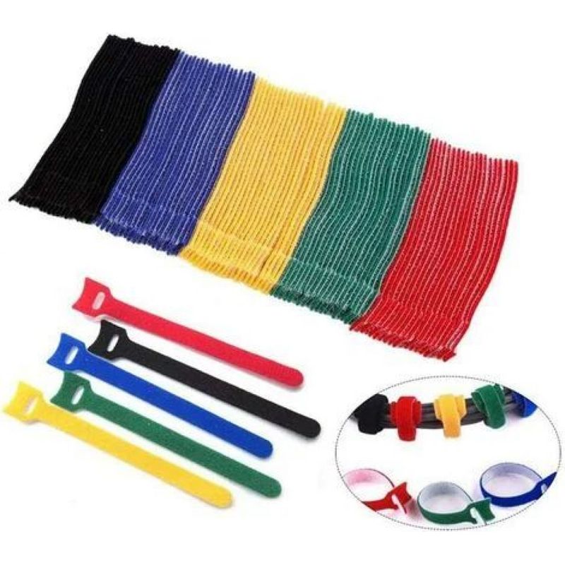Wiederverwendbare Kabelbinder – 15 Cm Nylon-klettband – Kabelmanagement Für Büro, Haushalt Und Elektronik – 100er-packung