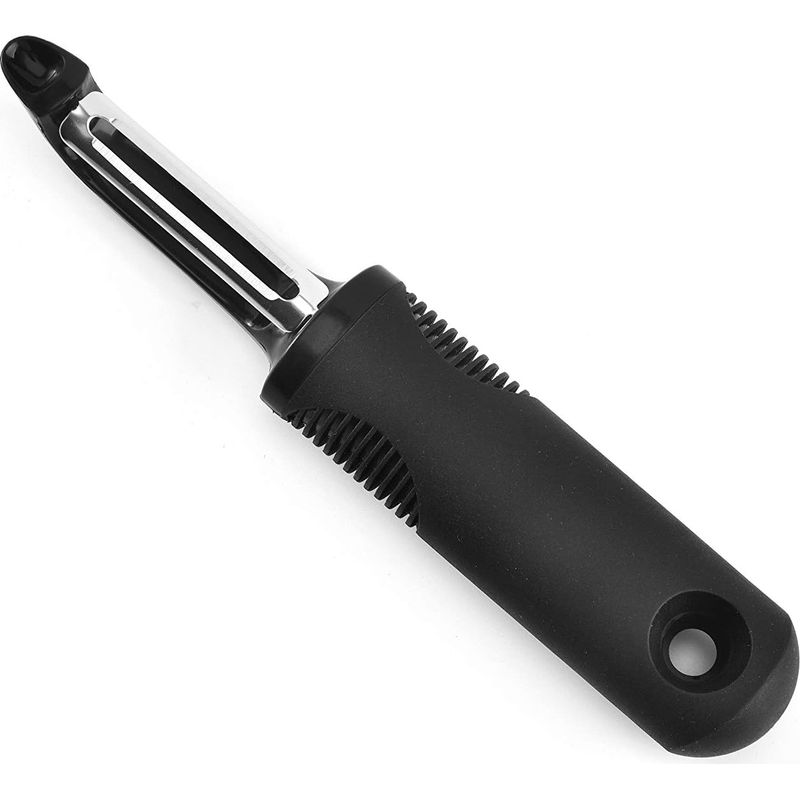 Gemüseschäler – Doppelt Schwenkbare Edelstahlklinge – Ergonomischer, Rutschfester Abs-griff – Für Kartoffeln, Karotten, Tomaten – 1 Stück