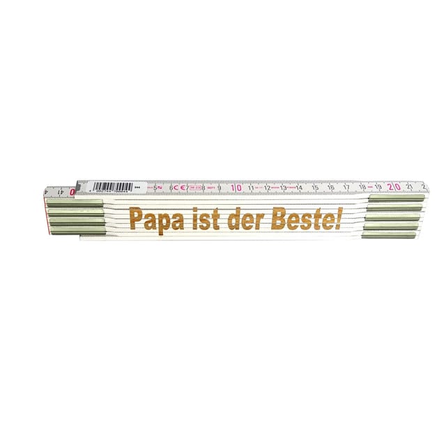 Stabila Zollstock mit Lasergravur Papa ist der Beste 2 m