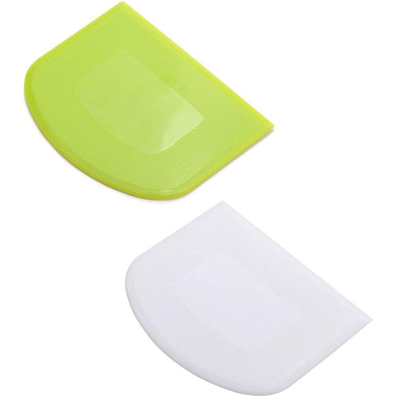 Teigschaber – 12 X 9,5 Cm – Lebensmittelechter Pp-kunststoff – Mehrzweck-backwerkzeug Für Teig, Kuchen Und Frischkäse – 2 Stück