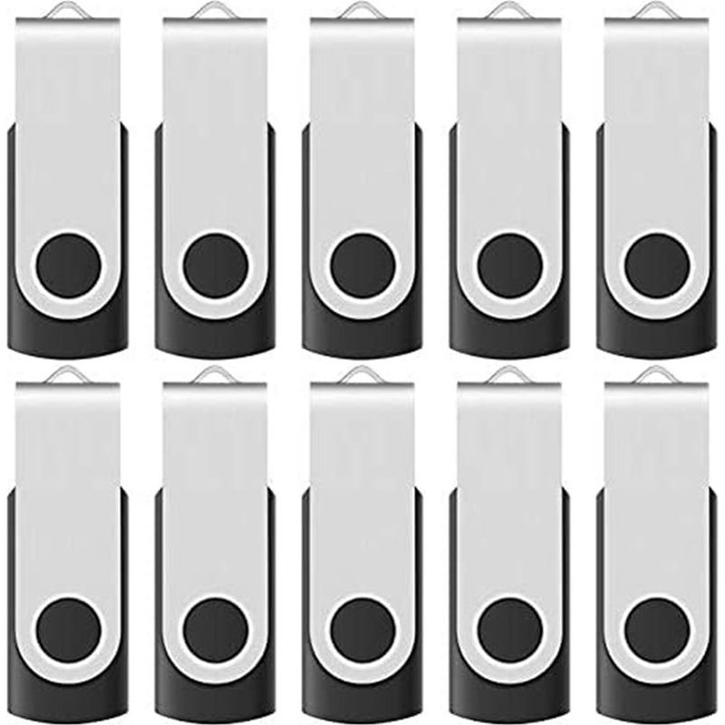 Usb-stick – 16 Gb – Usb 2.0 – 360° Drehbarer Deckel – Aluminium – Led-anzeige – 10er-pack